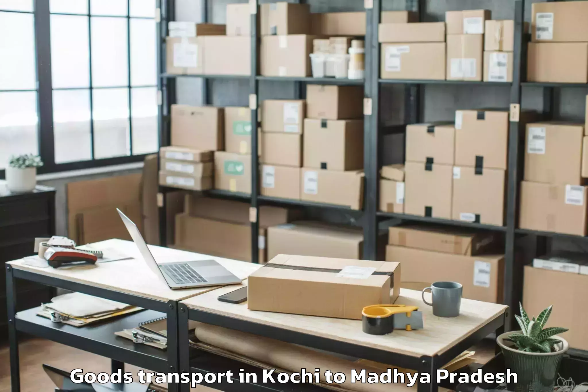 Affordable Kochi to Ghughri Goods Transport